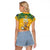 Custom Australia Rugby 2024 Raglan Cropped T Shirt Go Wallabies Aboriginal Pattern LT05 - Wonder Print Shop