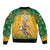 Custom Australia Rugby 2024 Sleeve Zip Bomber Jacket Go Wallabies Aboriginal Pattern LT05 - Wonder Print Shop
