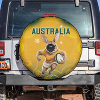 Australia Rugby 2024 Spare Tire Cover Go Wallabies Aboriginal Pattern LT05 - Wonder Print Shop