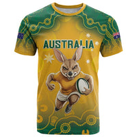 Custom Australia Rugby 2024 T Shirt Go Wallabies Aboriginal Pattern LT05 - Wonder Print Shop