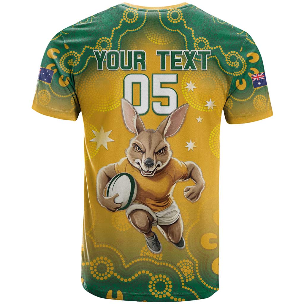 Custom Australia Rugby 2024 T Shirt Go Wallabies Aboriginal Pattern LT05 - Wonder Print Shop