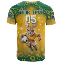 Custom Australia Rugby 2024 T Shirt Go Wallabies Aboriginal Pattern LT05 - Wonder Print Shop