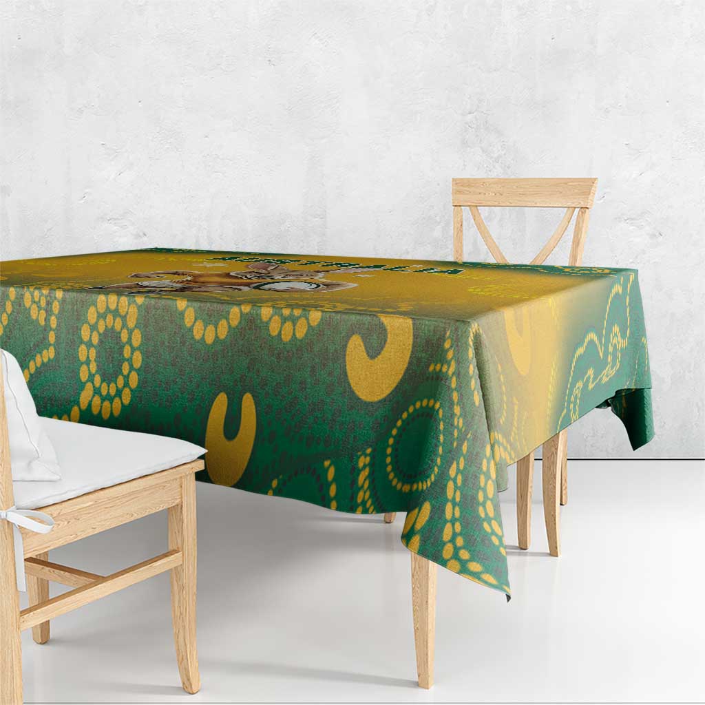 Australia Rugby 2024 Tablecloth Go Wallabies Aboriginal Pattern LT05 - Wonder Print Shop