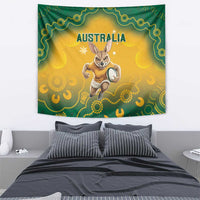 Australia Rugby 2024 Tapestry Go Wallabies Aboriginal Pattern LT05 - Wonder Print Shop
