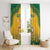 Australia Rugby 2024 Window Curtain Go Wallabies Aboriginal Pattern LT05 - Wonder Print Shop