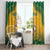 Australia Rugby 2024 Window Curtain Go Wallabies Aboriginal Pattern LT05 - Wonder Print Shop