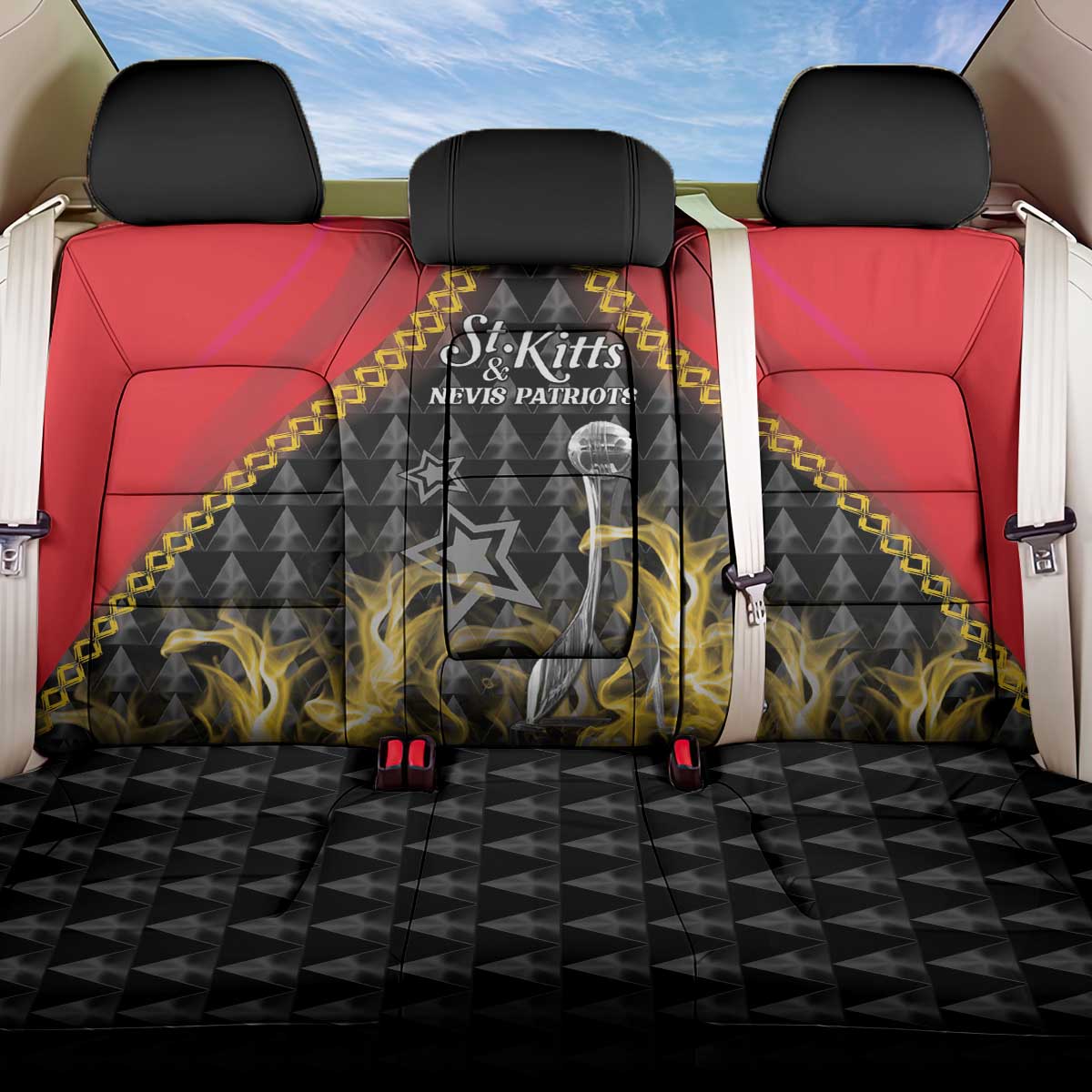 St Kitts Nevis Cricket Patriots Back Car Seat Cover Road To Victory - Wonder Print Shop