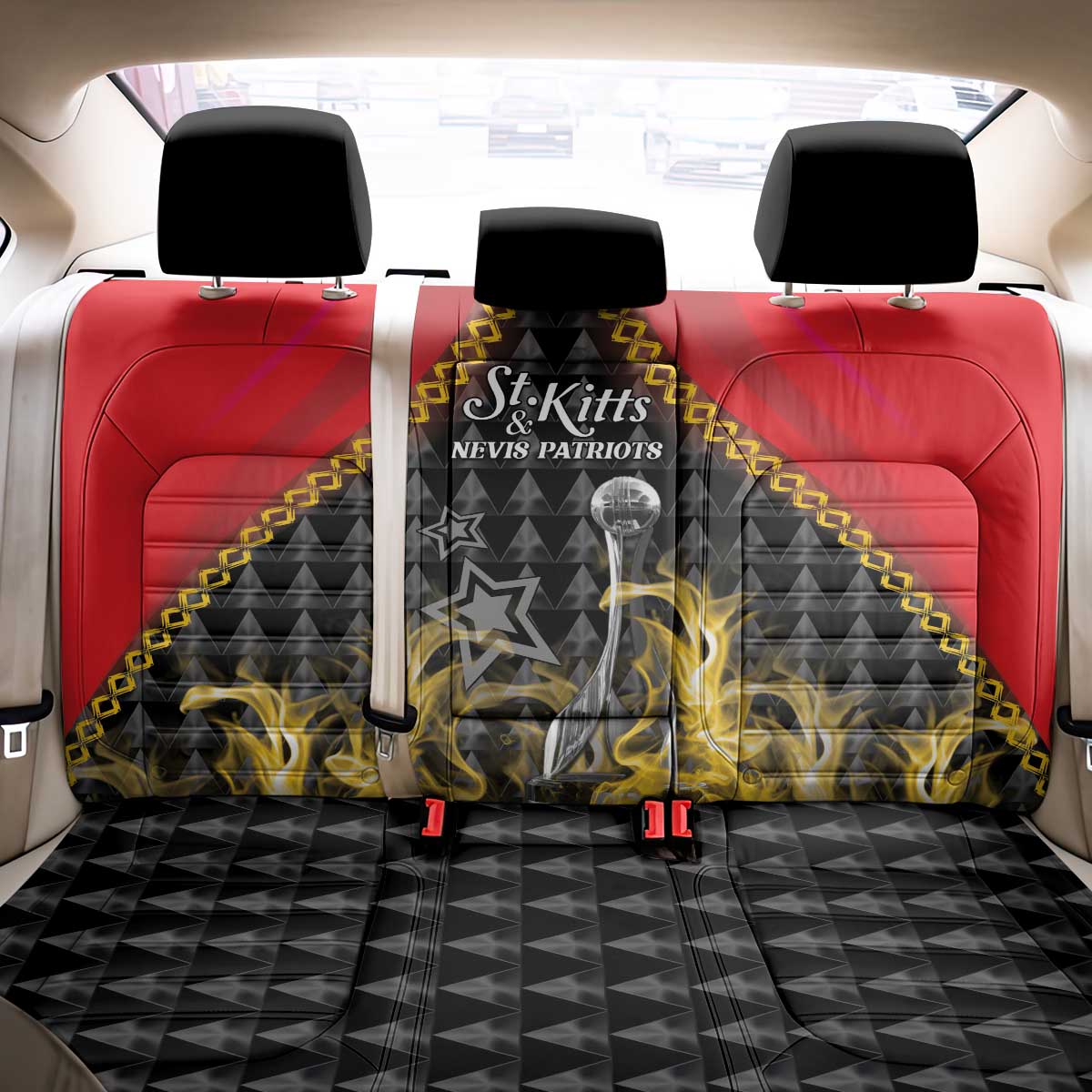 St Kitts Nevis Cricket Patriots Back Car Seat Cover Road To Victory - Wonder Print Shop