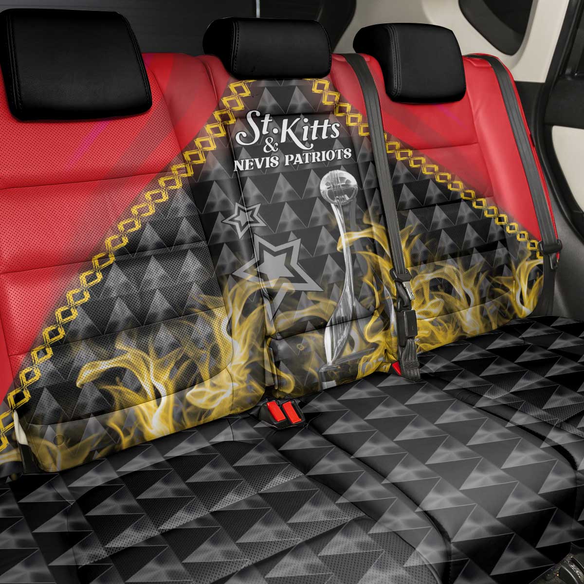 St Kitts Nevis Cricket Patriots Back Car Seat Cover Road To Victory - Wonder Print Shop