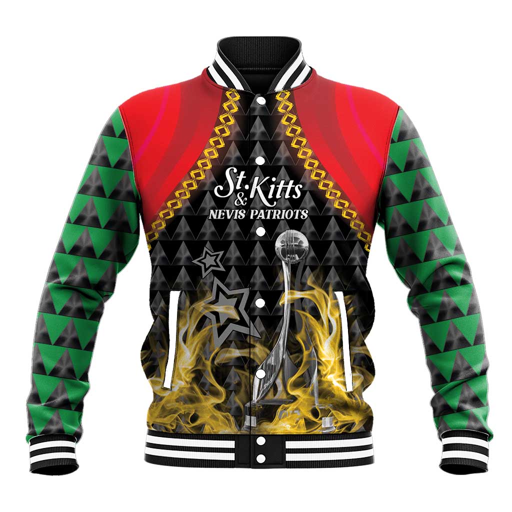 Custom St Kitts Nevis Cricket Patriots Baseball Jacket Road To Victory - Wonder Print Shop