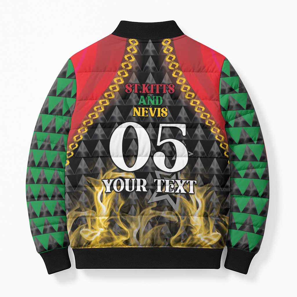 Custom St Kitts Nevis Cricket Patriots Bomber Puffer Jacket Road To Victory - Wonder Print Shop