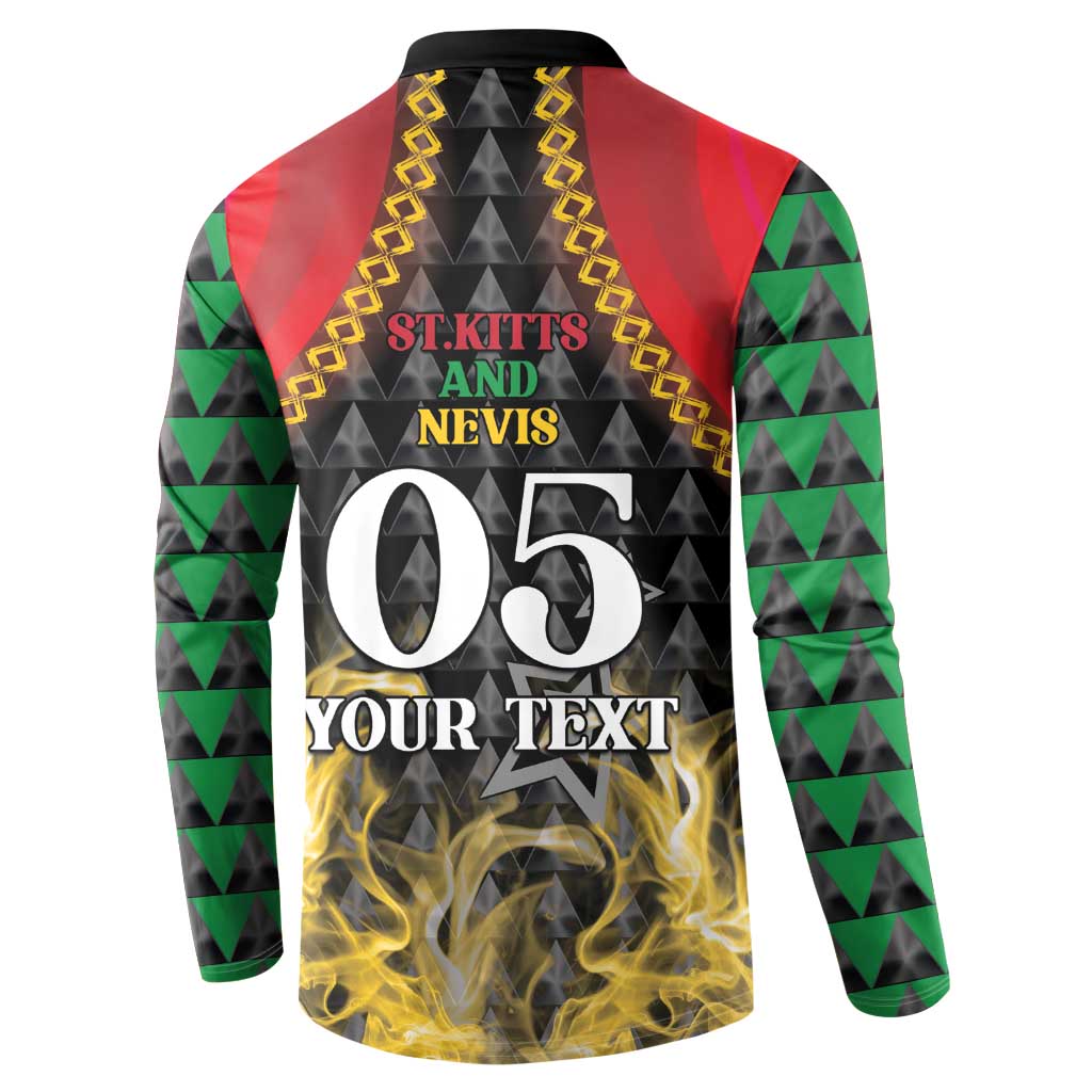 Custom St Kitts Nevis Cricket Patriots Button Sweatshirt Road To Victory - Wonder Print Shop