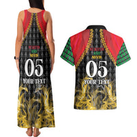 Custom St Kitts Nevis Cricket Patriots Couples Matching Tank Maxi Dress and Hawaiian Shirt Road To Victory - Wonder Print Shop