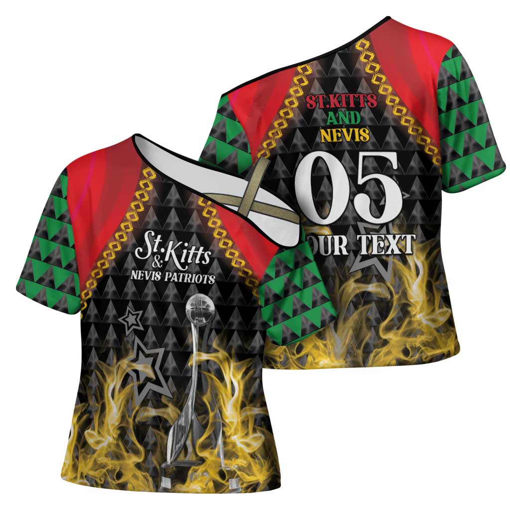 Custom St Kitts Nevis Cricket Patriots Cross Shoulder Shirt Road To Victory - Wonder Print Shop