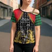 Custom St Kitts Nevis Cricket Patriots Cross Shoulder Shirt Road To Victory - Wonder Print Shop