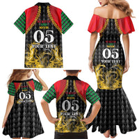 Custom St Kitts Nevis Cricket Patriots Family Matching Mermaid Dress and Hawaiian Shirt Road To Victory - Wonder Print Shop