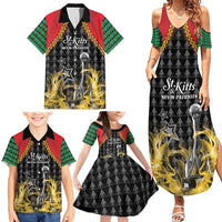 Custom St Kitts Nevis Cricket Patriots Family Matching Summer Maxi Dress and Hawaiian Shirt Road To Victory - Wonder Print Shop