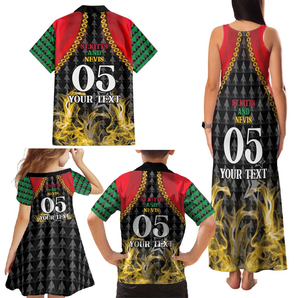 Custom St Kitts Nevis Cricket Patriots Family Matching Tank Maxi Dress and Hawaiian Shirt Road To Victory - Wonder Print Shop