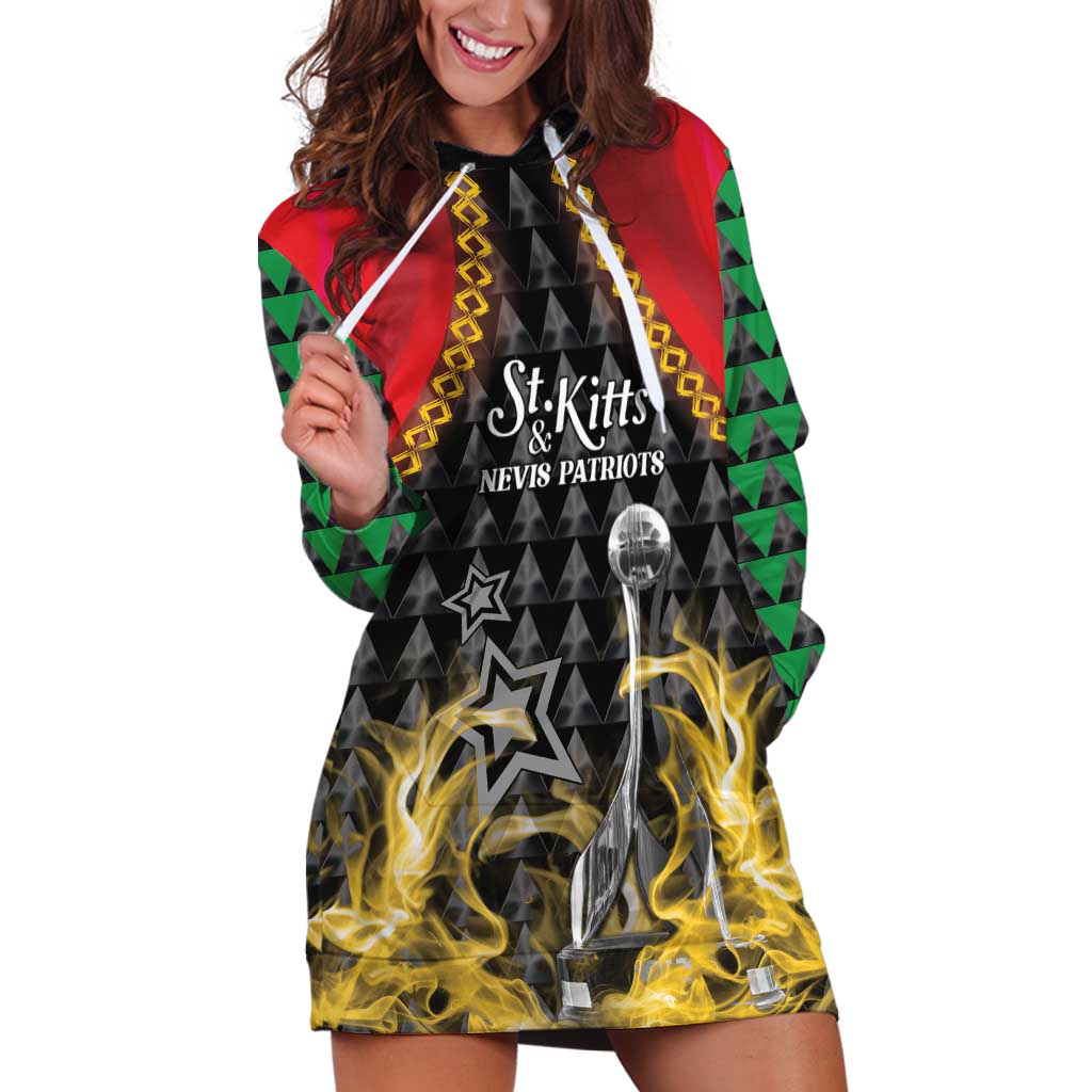 Custom St Kitts Nevis Cricket Patriots Hoodie Dress Road To Victory - Wonder Print Shop