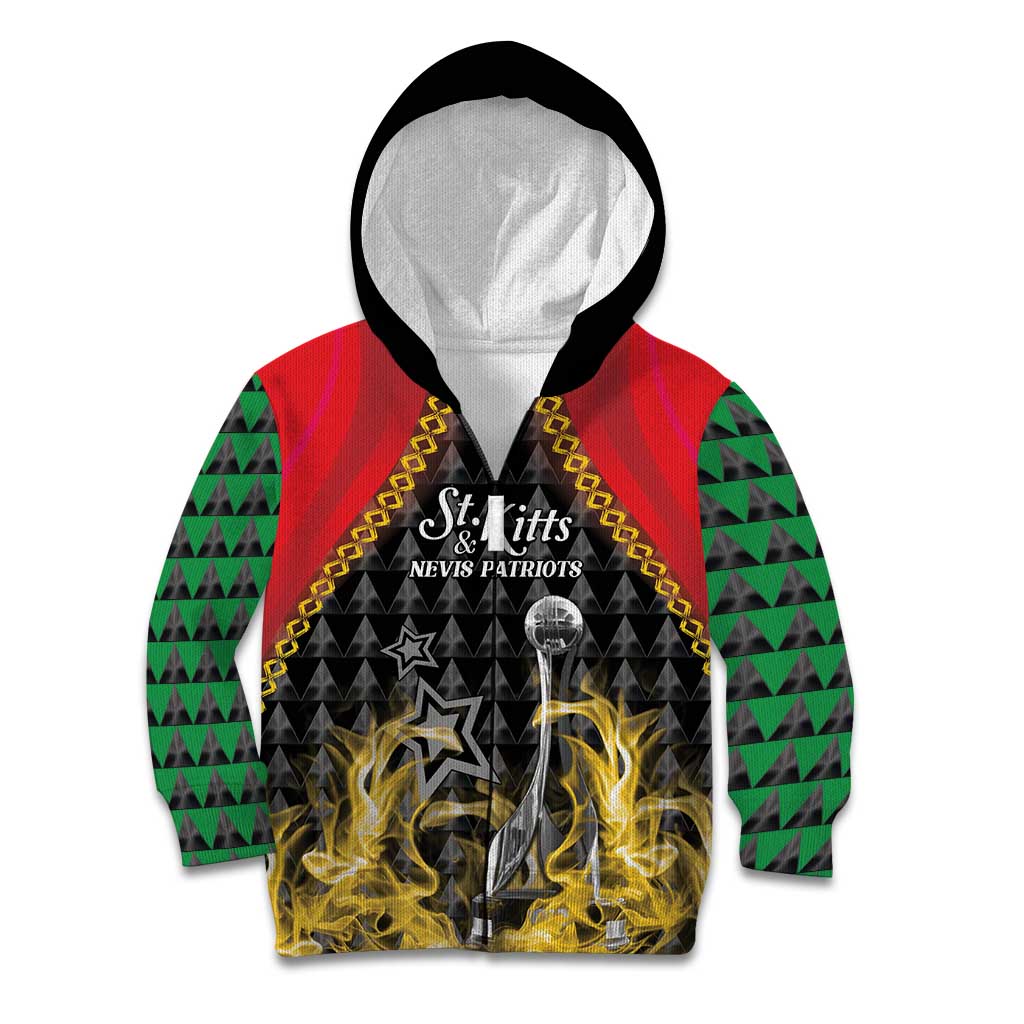 Custom St Kitts Nevis Cricket Patriots Kid Hoodie Road To Victory - Wonder Print Shop
