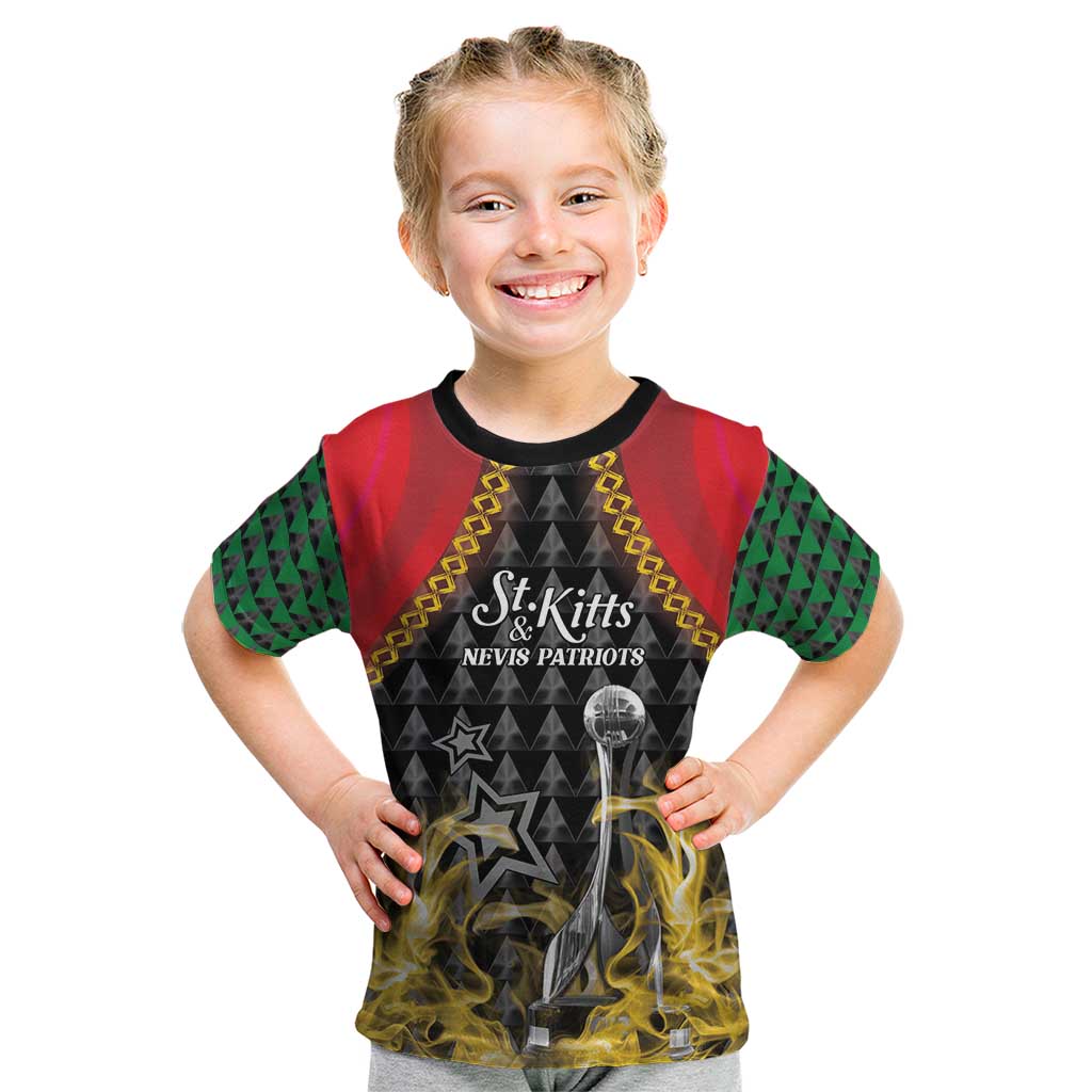 Custom St Kitts Nevis Cricket Patriots Kid T Shirt Road To Victory - Wonder Print Shop