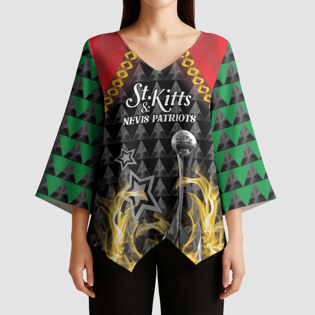 Custom St Kitts Nevis Cricket Patriots Kimono Sleeve Blouse Road To Victory - Wonder Print Shop