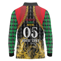 Custom St Kitts Nevis Cricket Patriots Long Sleeve Polo Shirt Road To Victory - Wonder Print Shop