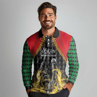 Custom St Kitts Nevis Cricket Patriots Long Sleeve Polo Shirt Road To Victory - Wonder Print Shop