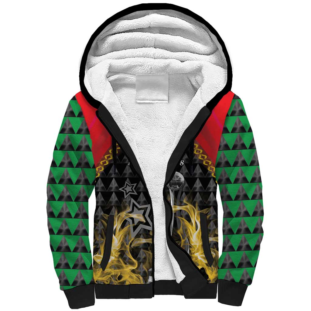Custom St Kitts Nevis Cricket Patriots Sherpa Hoodie Road To Victory - Wonder Print Shop