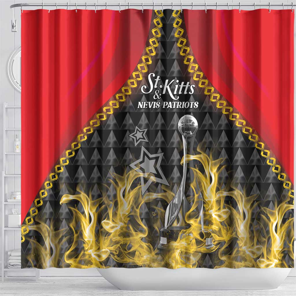 St Kitts Nevis Cricket Patriots Shower Curtain Road To Victory - Wonder Print Shop