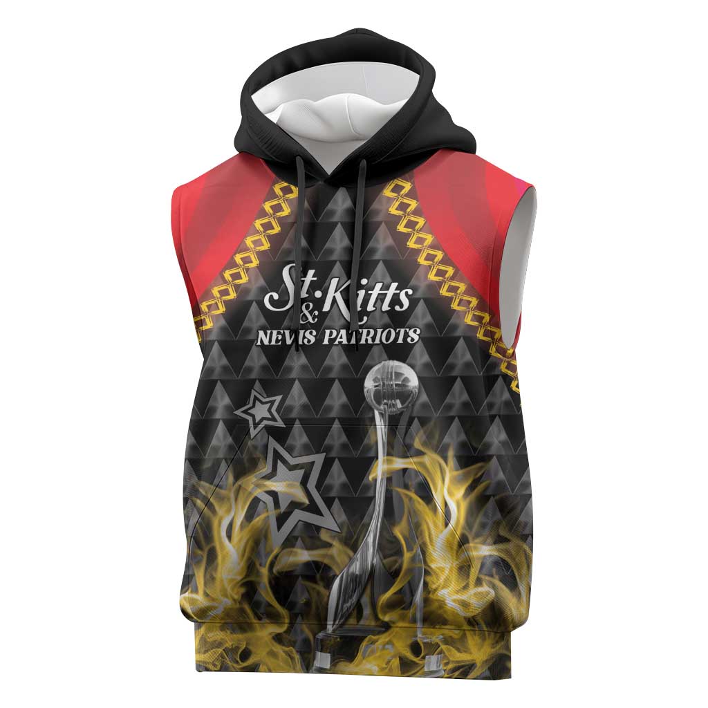 Custom St Kitts Nevis Cricket Patriots Sleeveless Hoodie Road To Victory - Wonder Print Shop