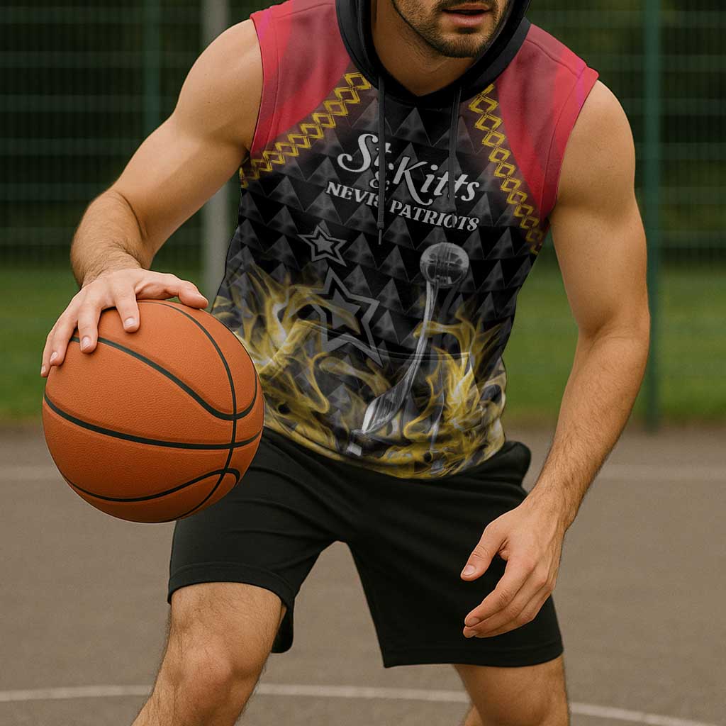 Custom St Kitts Nevis Cricket Patriots Sleeveless Hoodie Road To Victory - Wonder Print Shop