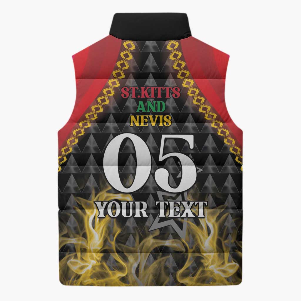 Custom St Kitts Nevis Cricket Patriots Sleeveless Puffer Jacket Road To Victory - Wonder Print Shop