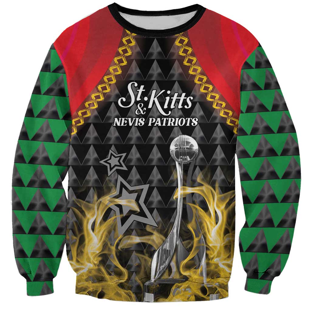 Custom St Kitts Nevis Cricket Patriots Sweatshirt Road To Victory - Wonder Print Shop