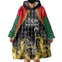 Custom St Kitts Nevis Cricket Patriots Wearable Blanket Hoodie Road To Victory - Wonder Print Shop