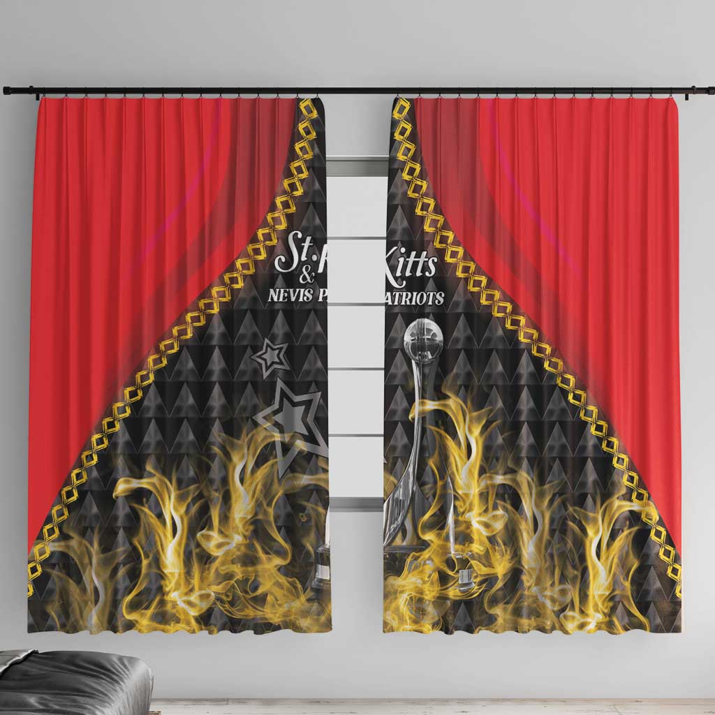 St Kitts Nevis Cricket Patriots Window Curtain Road To Victory - Wonder Print Shop