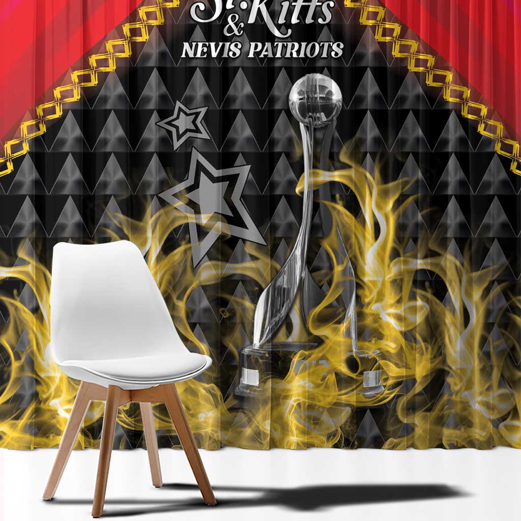 St Kitts Nevis Cricket Patriots Window Curtain Road To Victory - Wonder Print Shop