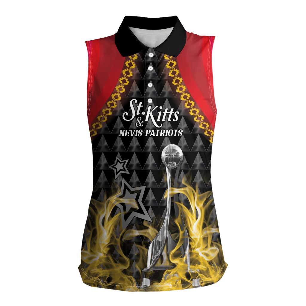Custom St Kitts Nevis Cricket Patriots Women Sleeveless Polo Shirt Road To Victory - Wonder Print Shop