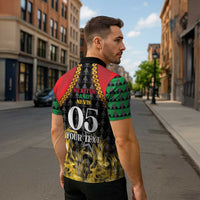 Custom St Kitts Nevis Cricket Patriots Zipper Polo Shirt Road To Victory - Wonder Print Shop