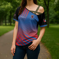 Custom Antigua and Barbuda Cricket Cross Shoulder Shirt Falcons Unstoppable - Wonder Print Shop