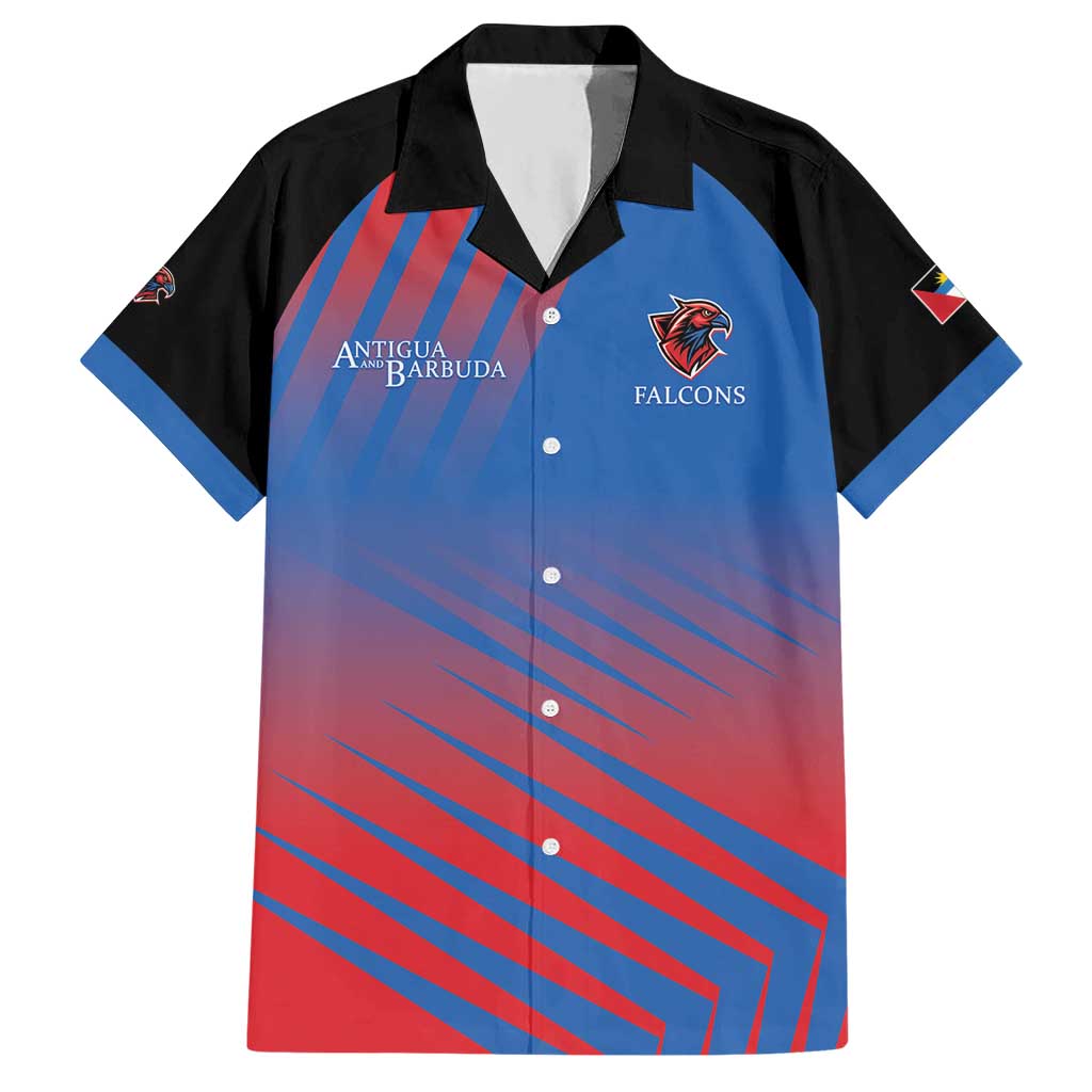 Custom Antigua and Barbuda Cricket Hawaiian Shirt Falcons Unstoppable - Wonder Print Shop