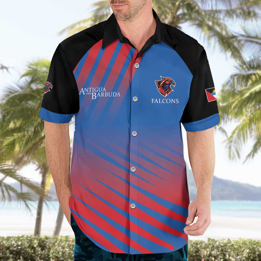 Custom Antigua and Barbuda Cricket Hawaiian Shirt Falcons Unstoppable - Wonder Print Shop