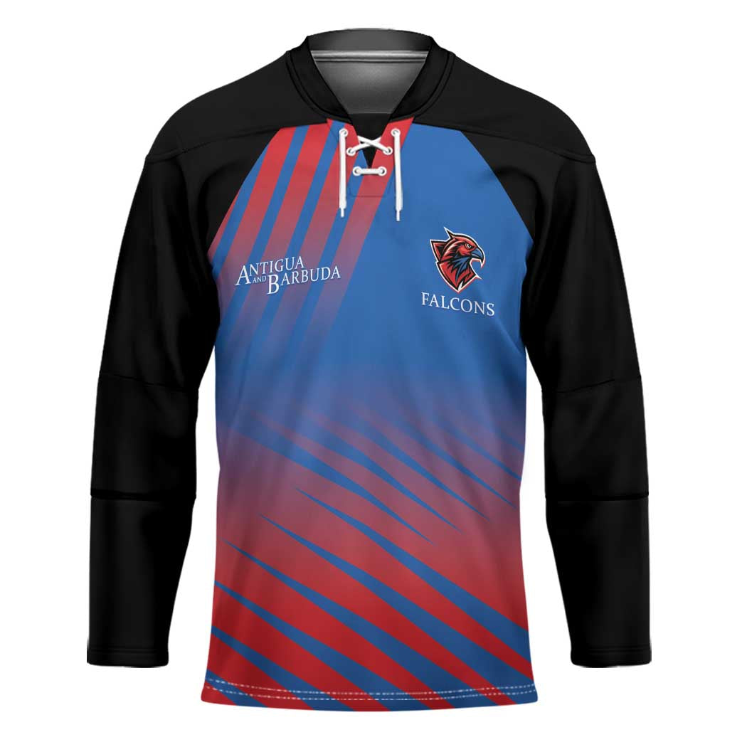 Custom Antigua and Barbuda Cricket Hockey Jersey Falcons Unstoppable - Wonder Print Shop