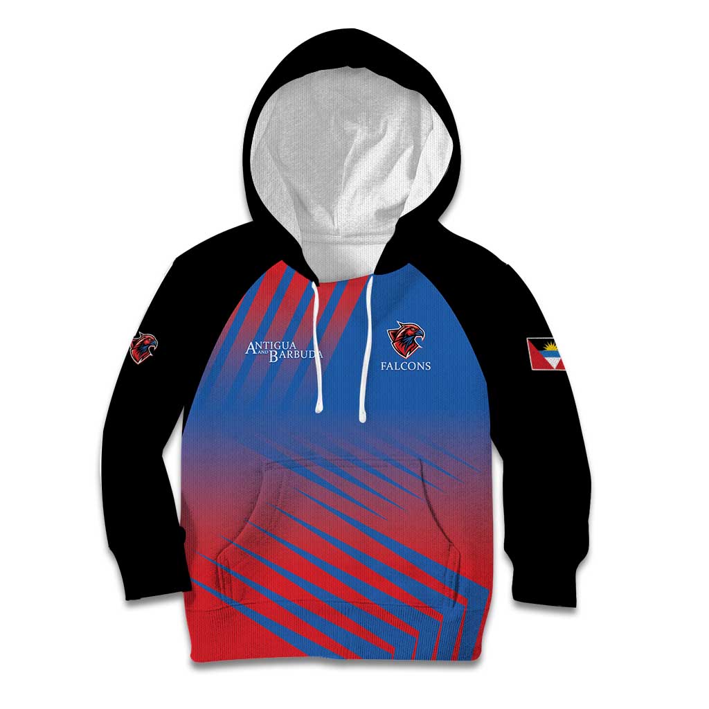 Custom Antigua and Barbuda Cricket Kid Hoodie Falcons Unstoppable - Wonder Print Shop