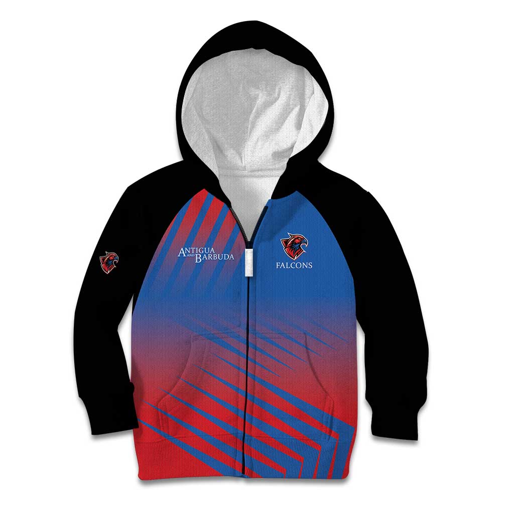 Custom Antigua and Barbuda Cricket Kid Hoodie Falcons Unstoppable - Wonder Print Shop
