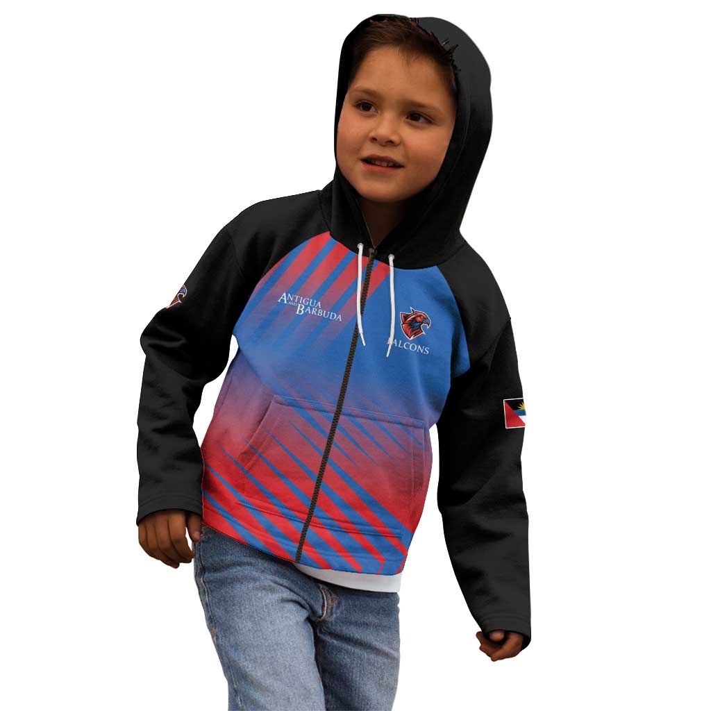 Custom Antigua and Barbuda Cricket Kid Hoodie Falcons Unstoppable - Wonder Print Shop
