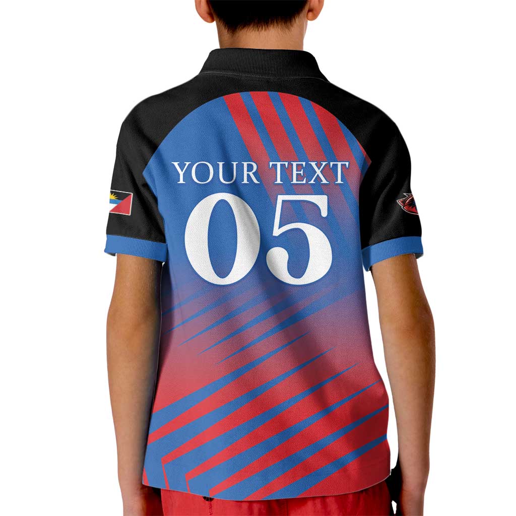 Custom Antigua and Barbuda Cricket Kid Polo Shirt Falcons Unstoppable - Wonder Print Shop