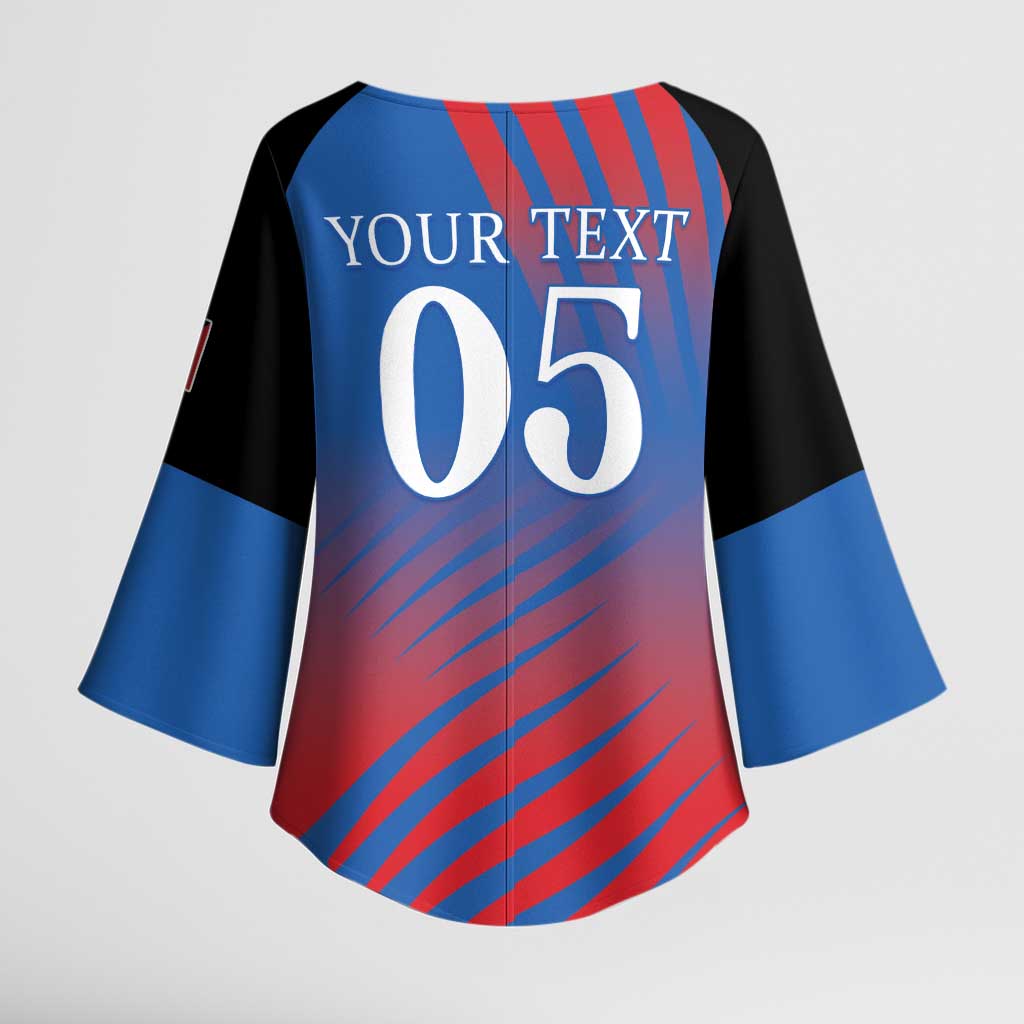 Custom Antigua and Barbuda Cricket Kimono Sleeve Blouse Falcons Unstoppable - Wonder Print Shop