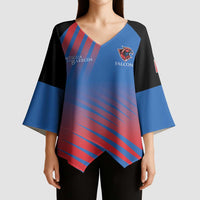 Custom Antigua and Barbuda Cricket Kimono Sleeve Blouse Falcons Unstoppable - Wonder Print Shop