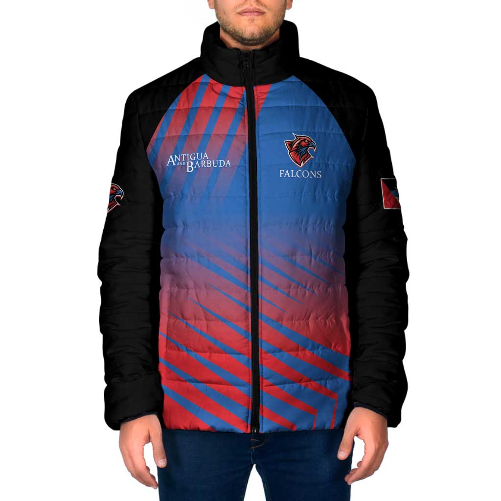 Custom Antigua and Barbuda Cricket Padded Jacket Falcons Unstoppable - Wonder Print Shop